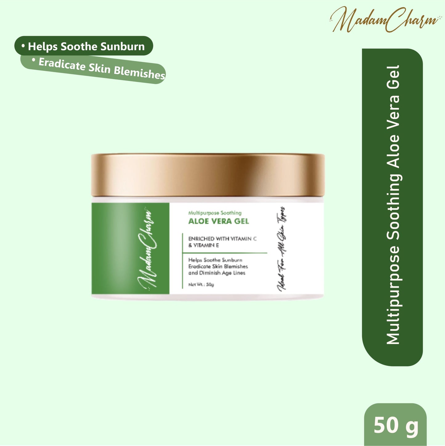 MadamCharm Multipurpose Soothing Aloe Vera Gel || 50g