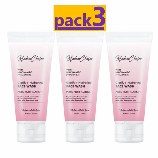 Niacinamide Anti-Acne Face Wash with Vitamin B3 (Pack of 3)