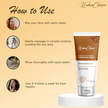 MadamCharm Exfoliating & Energizing Coffee Face Scrub || 50g