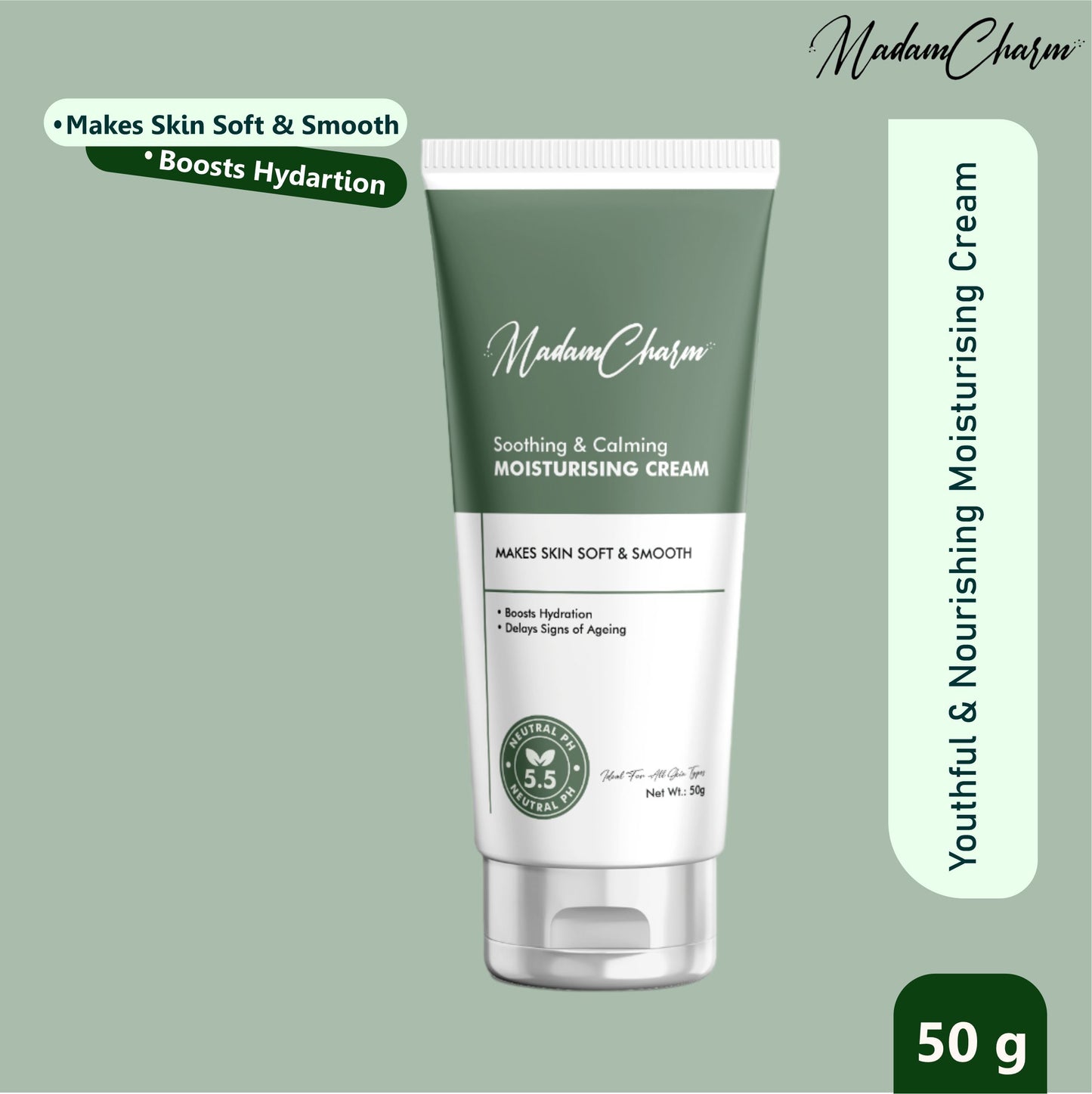 MadamCharm Youthful & Nourishing Moisturising Cream || 50g