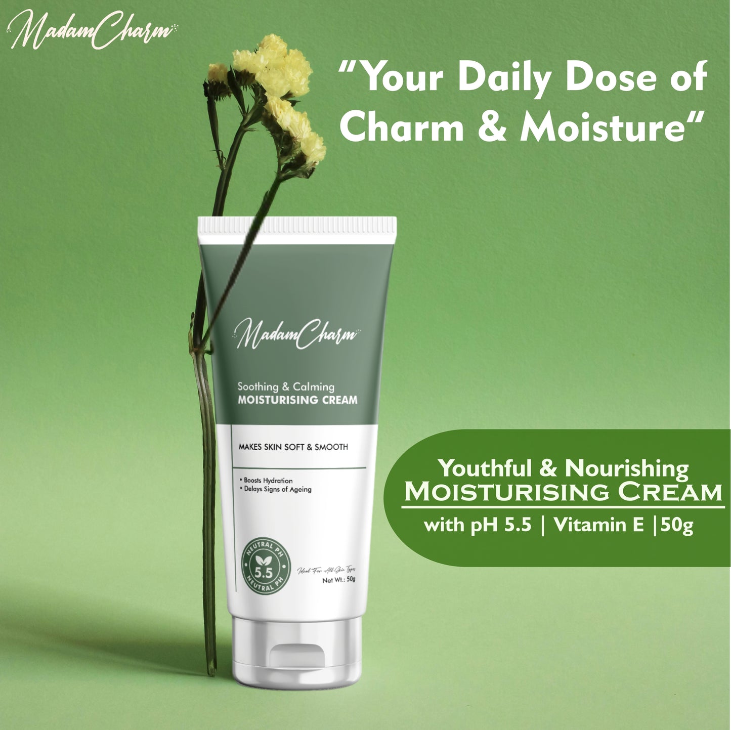 MadamCharm Youthful & Nourishing Moisturising Cream || 50g