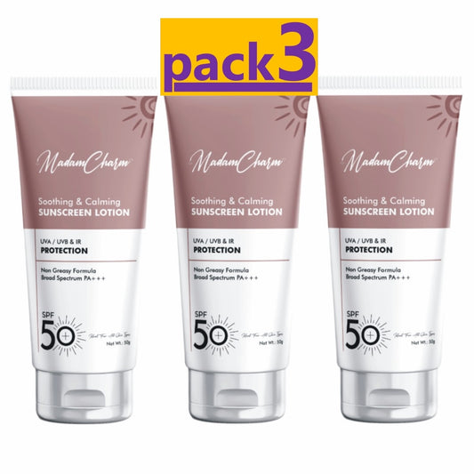 SPF 50 Sunscreen Lotion || 50g (Pack of 3)